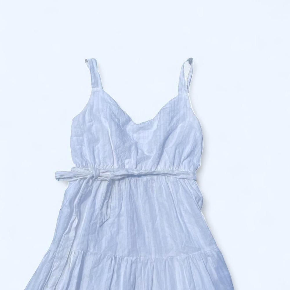 Textured ruffle midi dress cream color size S by All saints